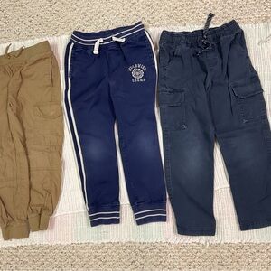 Kids Khaki & Navy Blue Athletic Jeans